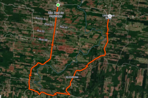 Desvio para Linha Nova Baixa